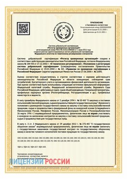 Приложение к сертификату для ИП Ядрин Сертификат СТО 03.080.02033720.1-2020